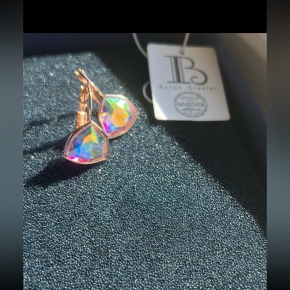 Gorgeous Rosegold bella inspired Swarovski crystal earrings - Picture 4 of 12
